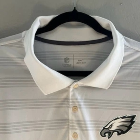 Nike Dri Fit Philadelphia Eagles Polo Shirt Men’s 4XL White NFL Golf - Picture 9 of 11